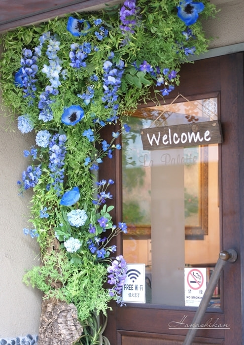 ショップ店頭のレンタルディスプレイフラワー